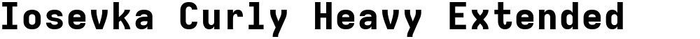 Iosevka Curly Heavy Extended