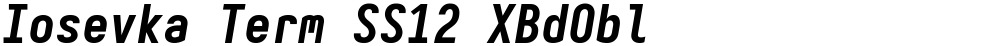 Iosevka Term SS12 XBdObl