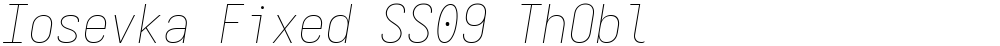 Iosevka Fixed SS09 ThObl