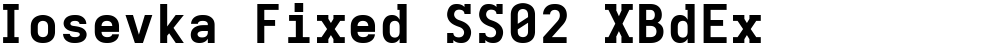Iosevka Fixed SS02 XBdEx