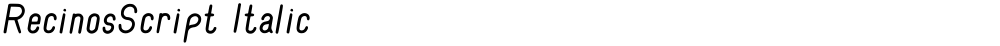RecinosScript Italic
