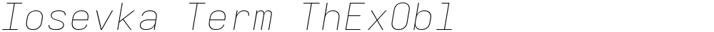 Iosevka Term ThExObl