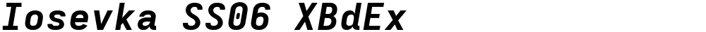 Iosevka SS06 XBdEx