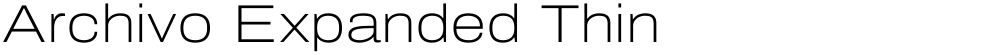 Archivo Expanded Thin