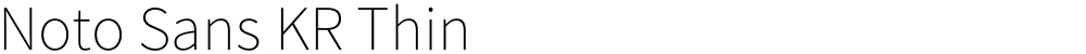 Noto Sans KR Thin