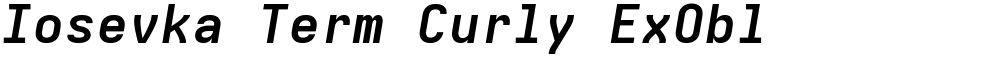 Iosevka Term Curly ExObl