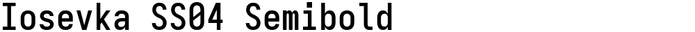 Iosevka SS04 Semibold
