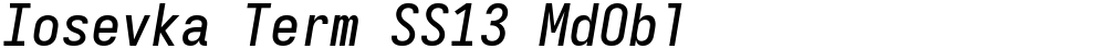 Iosevka Term SS13 MdObl