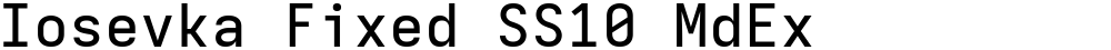 Iosevka Fixed SS10 MdEx