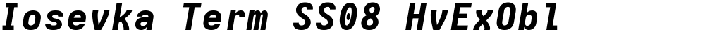 Iosevka Term SS08 HvExObl