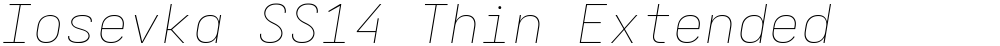 Iosevka SS14 Thin Extended
