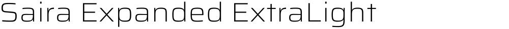 Saira Expanded ExtraLight