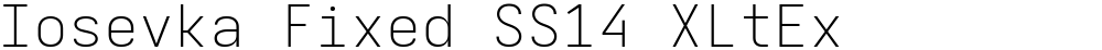 Iosevka Fixed SS14 XLtEx