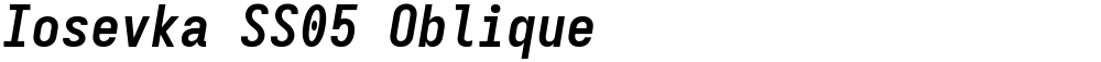 Iosevka SS05 Oblique