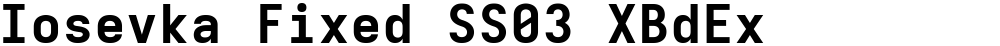 Iosevka Fixed SS03 XBdEx