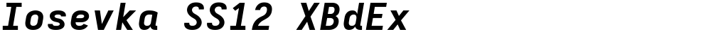 Iosevka SS12 XBdEx