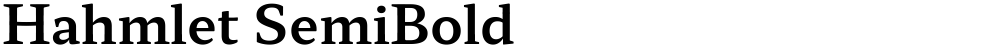 Hahmlet SemiBold