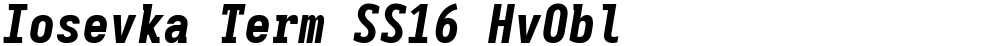 Iosevka Term SS16 HvObl