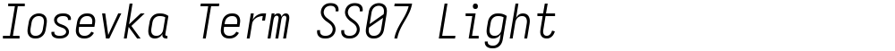 Iosevka Term SS07 Light