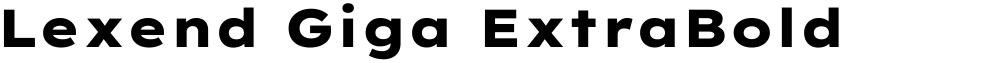 Lexend Giga ExtraBold
