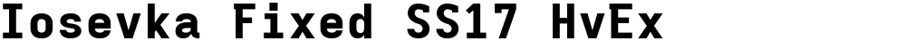 Iosevka Fixed SS17 HvEx