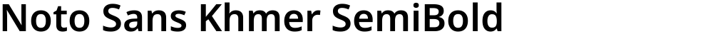 Noto Sans Khmer SemiBold