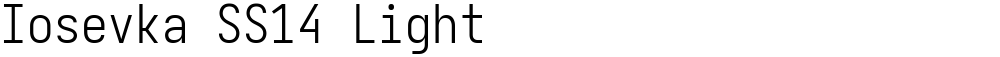 Iosevka SS14 Light