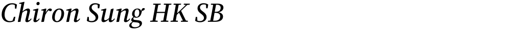Chiron Sung HK SB