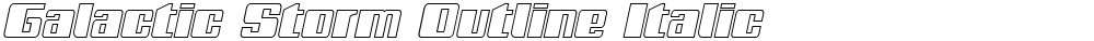 Galactic Storm Outline Italic