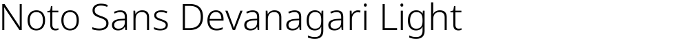 Noto Sans Devanagari Light