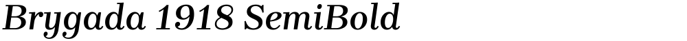 Brygada 1918 SemiBold