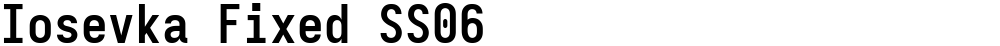 Iosevka Fixed SS06