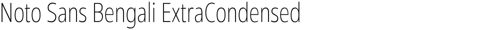 Noto Sans Bengali ExtraCondensed ExtraLight