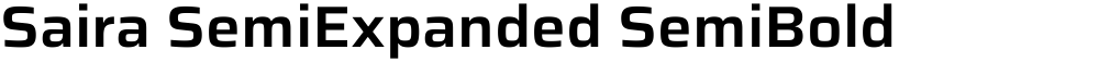 Saira SemiExpanded SemiBold