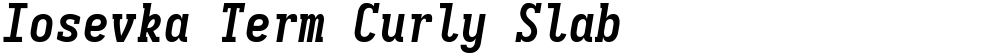 Iosevka Term Curly Slab