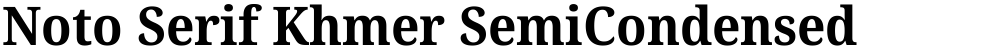 Noto Serif Khmer SemiCondensed