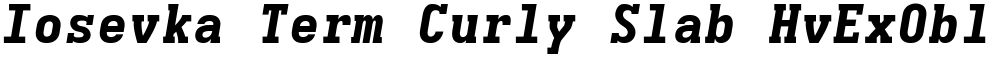 Iosevka Term Curly Slab HvExObl