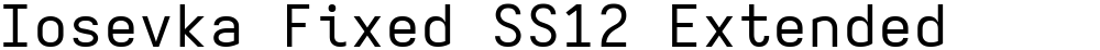 Iosevka Fixed SS12 Extended