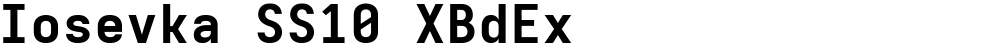 Iosevka SS10 XBdEx