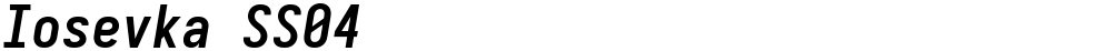 Iosevka SS04