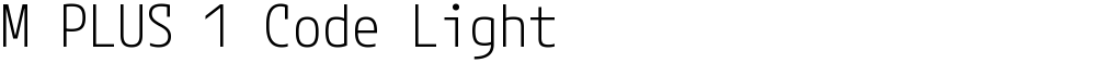 M PLUS 1 Code Light