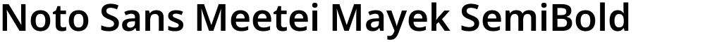 Noto Sans Meetei Mayek SemiBold