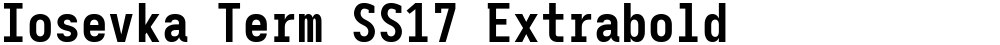 Iosevka Term SS17 Extrabold