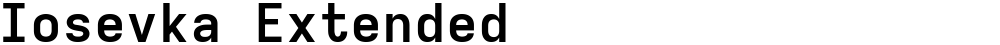 Iosevka Extended