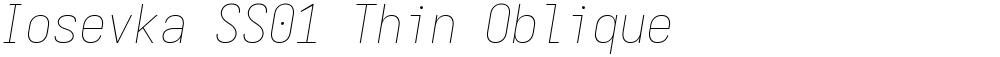 Iosevka SS01 Thin Oblique