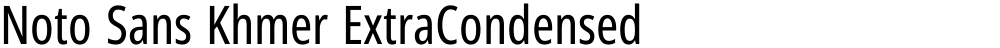 Noto Sans Khmer ExtraCondensed