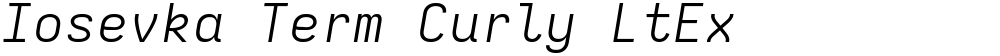 Iosevka Term Curly LtEx