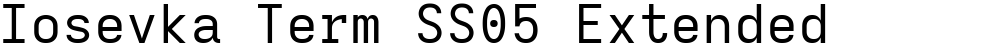Iosevka Term SS05 Extended