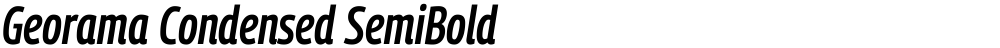 Georama Condensed SemiBold