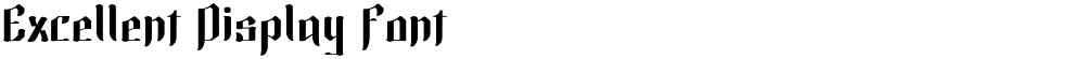 Excellent Display Font